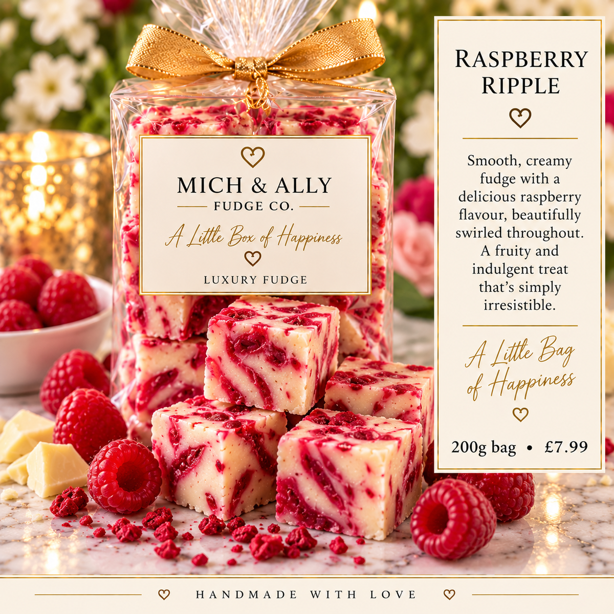 Raspberry Ripple luxury Fudge